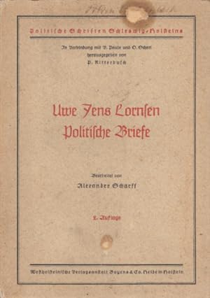 Politische Briefe. Bearb. v. Alexander Scharff. (Politische Schriften Schleswig-Holsteins 2).