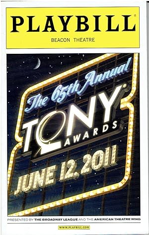 Playbill - The 65th Annual Tony Awards - June 12, 2011
