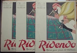 Seller image for Ridendo. Revue gaie pour le Medicin. 2me Anne. 3 Hefte: No.27, 5 Avril, No.29, 5 Mai, No.30, 20 Mai. for sale by Kunstantiquariat Rolf Brehmer