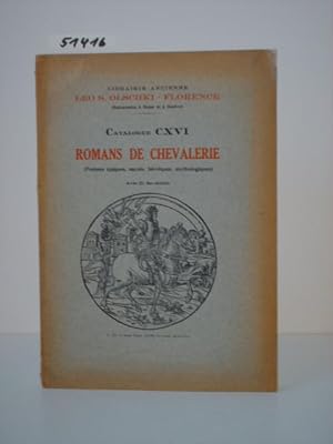 Bild des Verkufers fr Romans de Chevalerie. Poemes epiques, sacres, heroiques, mythologiques. Catalogue CXVI. zum Verkauf von Kunstantiquariat Rolf Brehmer