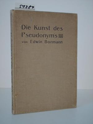 Bild des Verkufers fr Die Kunst des Pseudonyms & wie Auerordentlich verschieden und gewandt, dem Gusto des 16. und 17. Saeculi gemss, Edle Geister sich versteckten. Nicht in alle Winde zu posaunen, da gegen die Bornirtheit der Menge man nimmer ernsthaftiglich ankmpfen kann. zum Verkauf von Kunstantiquariat Rolf Brehmer