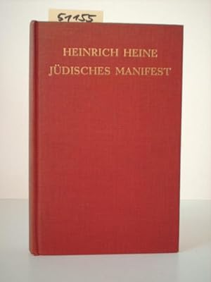 Immagine del venditore per Jdisches Manifest. Eine Auswahl aus einen Werken, Briefen und Gesprchen. Hrsgg. von Hugo Bieber. venduto da Kunstantiquariat Rolf Brehmer