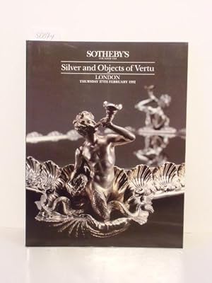 Bild des Verkufers fr Silver and Objects of Vertu. Sale 27.02.1992, ref. `Newborough`. zum Verkauf von Kunstantiquariat Rolf Brehmer