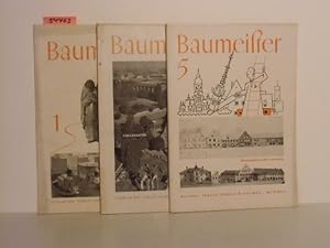 Image du vendeur pour Baumeister. Zeitschrift fr Baukultur und Bautechnik. 51 Jahrgang, 1954, Hefte 1; 2; 5. mis en vente par Kunstantiquariat Rolf Brehmer