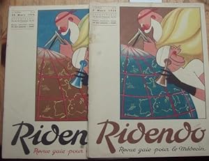 Seller image for Ridendo. Revue gaie pour le Medicin. 1re Anne. 2 Hefte: No.5, 5 Mars, No.6, 20 Mars. for sale by Kunstantiquariat Rolf Brehmer