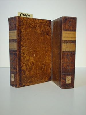 Bild des Verkufers fr Dictionnaire des Antiquites Romaines, ou Explication abregee des Ceremonies, des Coutumes et des Antiquites, sacrees et profanes, publiques et particulieres, civiles et militaires, communes aux Grecs et aux Romains, Ouvrage traduit et abrege du grand Dictionnaire de Samuel Pitiscus & enrichi de Remarques curieuses et interessantes. 2 vol./ Bnde (Band 1: A-KAL; Band 2: L bis ZYG). zum Verkauf von Kunstantiquariat Rolf Brehmer