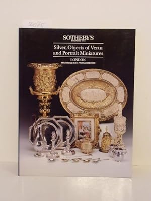 Bild des Verkufers fr Silver, Objects of Vertu and Portrait Miniatures. Sale 26.11.1992, ref. `Dovecote`. zum Verkauf von Kunstantiquariat Rolf Brehmer