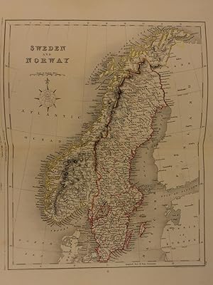Seller image for Color Steel Map SCANDINAVIA Sweden Norway Finland Lapland 41cm X 32cm for sale by Schilb Antiquarian