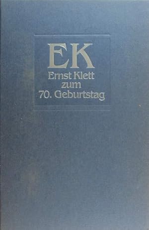 Bild des Verkufers fr EK. Ernst Klett zum 70. Geburtstag. zum Verkauf von Rheinlandia Verlag