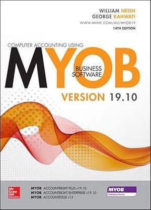 Imagen del vendedor de Computer Accounting Using MYOB Business Software V19.10 (Paperback) a la venta por AussieBookSeller