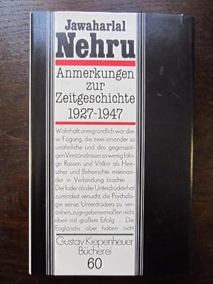 Seller image for Anmerkungen zur Zeitgeschichte 1927-1947 for sale by Rudi Euchler Buchhandlung & Antiquariat