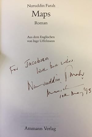 Imagen del vendedor de Maps. - signiert, Widmungsexemplar, Erstausgabe Roman. a la venta por Bhrnheims Literatursalon GmbH