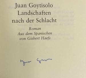 Landschaften nach der Schlacht.- Signiertes Exemplar, Erstausgabe Roman.