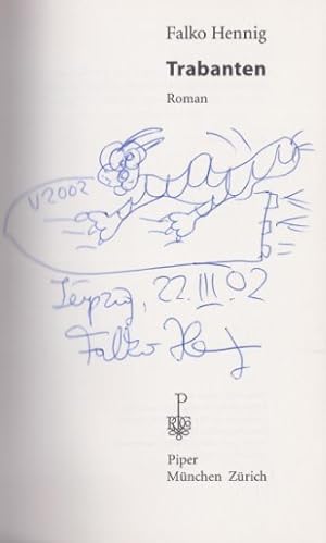 Bild des Verkufers fr Trabanten.- signiert, Widmungsexemplar, Erstausgabe Roman, zum Verkauf von Bhrnheims Literatursalon GmbH