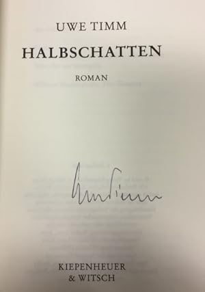 Halbschatten.- signiert, Erstausgabe Roman.