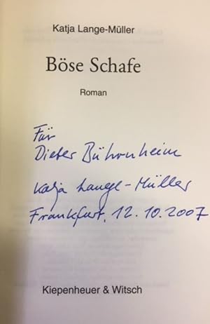 Immagine del venditore per Bse Schafe.- signiert, Widmungsexemplar Roman. venduto da Bhrnheims Literatursalon GmbH