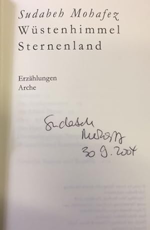 Seller image for Wstenhimmel Sternenland.- signiert, Erstausgabe Erzhlungen. for sale by Bhrnheims Literatursalon GmbH