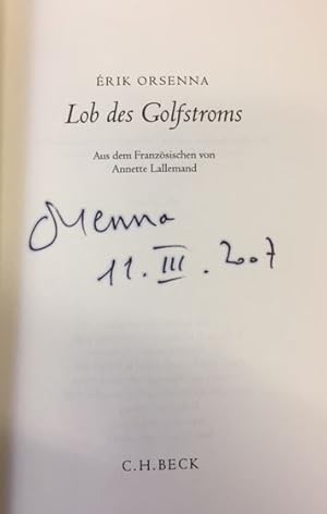 Lob des Golfstroms.- signiert, Erstausgabe