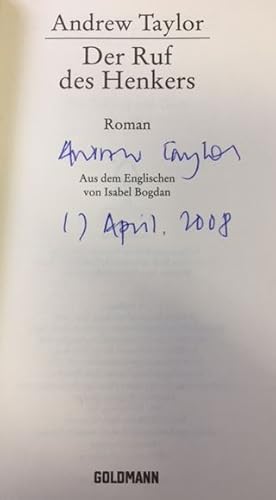 Der Ruf des Henkers.- signiert, Erstausgabe Roman.