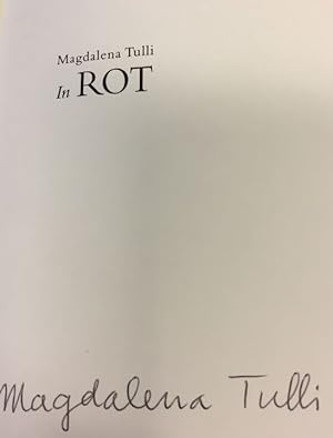 In Rot.- signiert, Erstausgabe Roman.