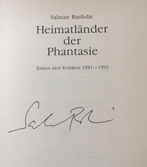 Heimatländer der Phantasie.- signiert Essays und Kritiken 1981 - 1991.