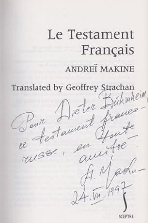 Le Testament Francais. Translated ( and with foreword) by Geoffrey Strachan.