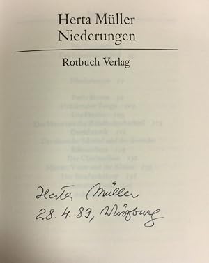 Bild des Verkufers fr Niederungen - signiert, Erstausgabe zum Verkauf von Bhrnheims Literatursalon GmbH