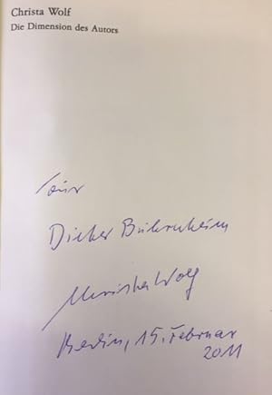 Bild des Verkufers fr Die Dimension des Autors. Essays und Aufstze, Reden und Gesprche 1959-1985. zum Verkauf von Bhrnheims Literatursalon GmbH