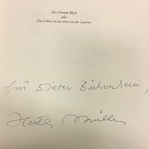 Bild des Verkufers fr Der Fremde Blick oder Das Leben ist ein Futz in der Laterne. Gttinger Sudelbltter. Herausgegeben von Heinz Ludwig Arnold. zum Verkauf von Bhrnheims Literatursalon GmbH