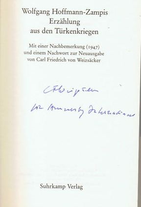 Erzählungen aus den Türkenkriegen. Mit einem Nachwort von Carl Friedrich von Weizsäcker. Biblioth...