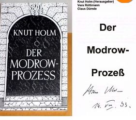Bild des Verkufers fr Der Modrow-Prozess. zum Verkauf von Bhrnheims Literatursalon GmbH