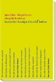 Bild des Verkufers fr Simplicissimus. Knster-Kneipe & Kathi Kobus. Mit acht farbigen Illustrationen und zwei Original-Lithographien von Florian Mitgutsch. Die Erstlingswerke deutscher Autoren des 20.Jahrhunderts. zum Verkauf von Bhrnheims Literatursalon GmbH