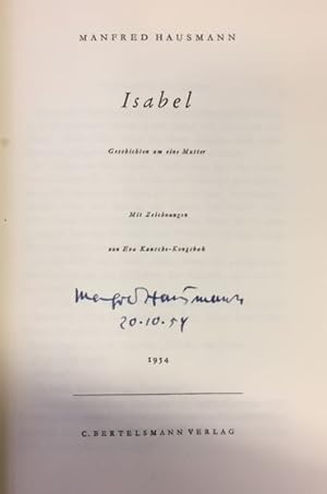 Isabel. Geschichten um eine Mutter. Mit Zeichnungen von Eva Kausche-Kongsbak. Das kleine Buch 56.