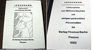 Imagen del vendedor de Jedermann. Linienspiele von Wilhelm Neufeld mit einigen gedruckten Personalien - Zeichnungen. a la venta por Bhrnheims Literatursalon GmbH
