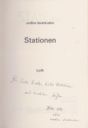 Imagen del vendedor de Stationen. Lyrik. a la venta por Bhrnheims Literatursalon GmbH