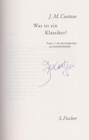 Was ist ein Klassiker? Essays.