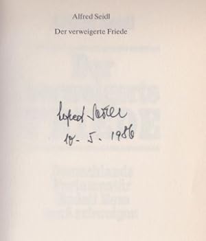 Der verweigerte Friede. Deutschlands Parlamentär Rudolf Hess muss schweigen.