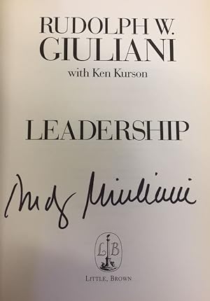 Bild des Verkufers fr Leadership. - signiert, Erstausgabe Rudolph W. Giuliani with Ken Kurson. zum Verkauf von Bhrnheims Literatursalon GmbH