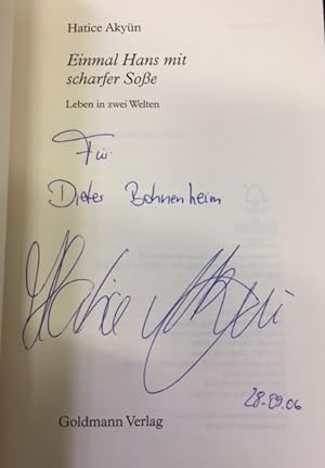 Immagine del venditore per Einmal Hans mit scharfer Soe. - signiert, Widmungsexemplar Leben in zwei Welten., venduto da Bhrnheims Literatursalon GmbH