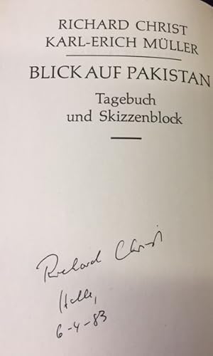 Imagen del vendedor de Blick auf Pakistan. - signiert, Erstausgabe Tagebuch und Skizzenblock., a la venta por Bhrnheims Literatursalon GmbH