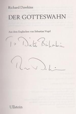 Bild des Verkufers fr Der Gotteswahn. - signiert zum Verkauf von Bhrnheims Literatursalon GmbH