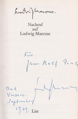 Nachruf auf Ludwig Marcuse.