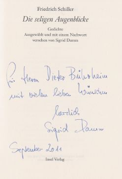 Die seligen Augenblicke. Ausgewählt von Sigrid Damm. Insel Bücherei. IB 1263