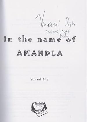 Bild des Verkufers fr In the name of Amandla. zum Verkauf von Bhrnheims Literatursalon GmbH