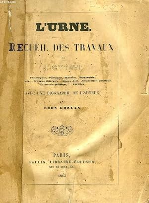 Seller image for L'URNE, RECUEIL DES TRAVAUX DE J. OTTAVI for sale by Le-Livre