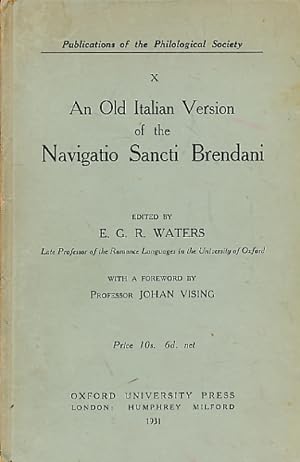 Image du vendeur pour An Old Italian Version of the Navigatio Sancti Brendani mis en vente par Barter Books Ltd