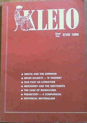 Bild des Verkufers fr Kleio Vol. XVIII 1986 Journal of the Department of History zum Verkauf von Chapter 1