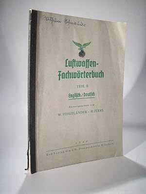 Imagen del vendedor de Kleines Luftwaffen-Fachwrterbuch - Teil II. Englisch / deutsch a la venta por Adalbert Gregor Schmidt