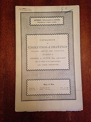Image du vendeur pour Catalogue of Engravings and Drawings the Property of George Gutch - Auction July 8 and 9, 1915 mis en vente par Chris Duggan, Bookseller