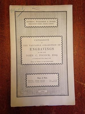 Seller image for Catalogue of Engravings of the Late John C. Pocock, Esq. - Auction April 2-3, 1906. for sale by Chris Duggan, Bookseller